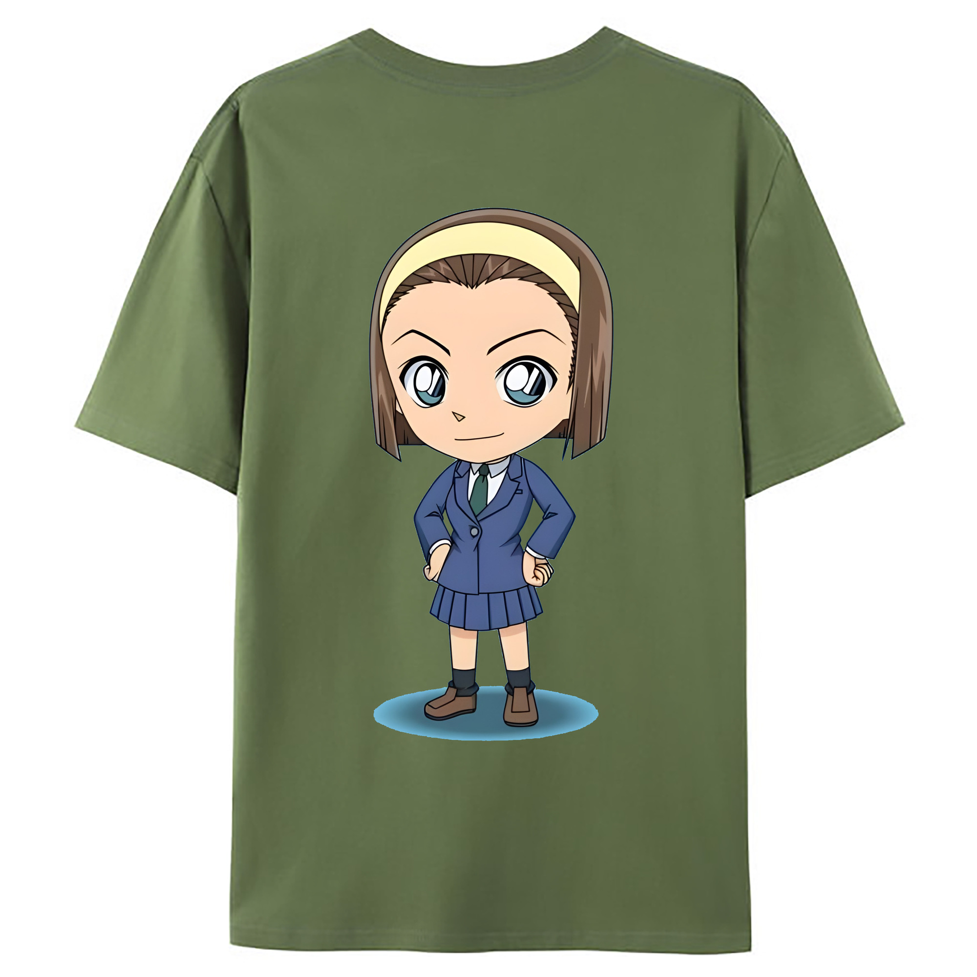 （画像用） 名探偵コナン 吉田 歩美 よしだ あゆみ Detective Conan my Yeager 綿100％ メンズ半袖Tシャツ（バックプリント） 通気性